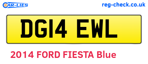 DG14EWL are the vehicle registration plates.