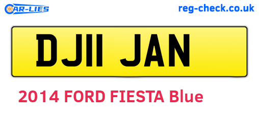 DJ11JAN are the vehicle registration plates.