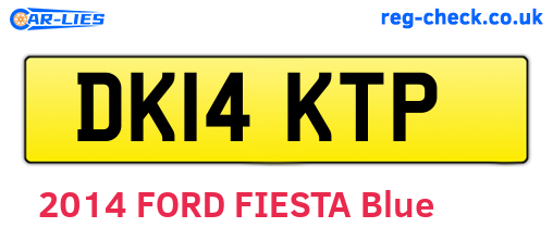 DK14KTP are the vehicle registration plates.
