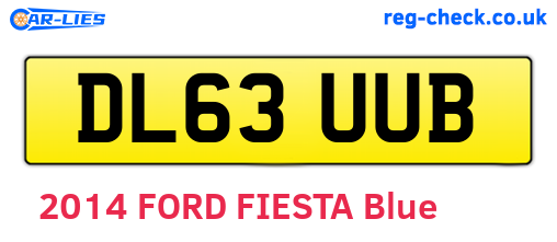 DL63UUB are the vehicle registration plates.