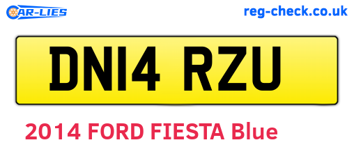 DN14RZU are the vehicle registration plates.