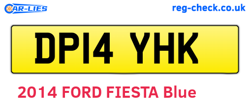 DP14YHK are the vehicle registration plates.
