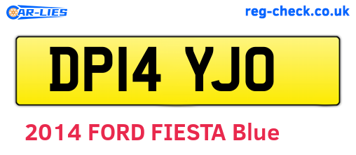 DP14YJO are the vehicle registration plates.