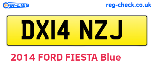 DX14NZJ are the vehicle registration plates.