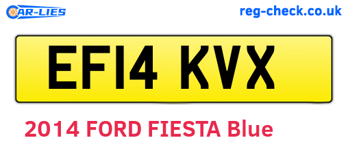 EF14KVX are the vehicle registration plates.