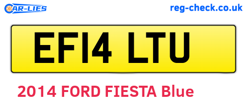 EF14LTU are the vehicle registration plates.