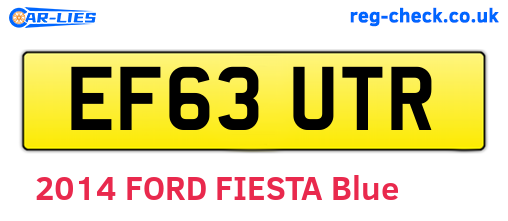 EF63UTR are the vehicle registration plates.