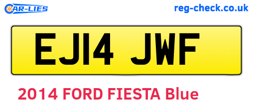 EJ14JWF are the vehicle registration plates.