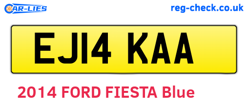 EJ14KAA are the vehicle registration plates.