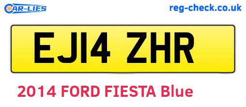 EJ14ZHR are the vehicle registration plates.