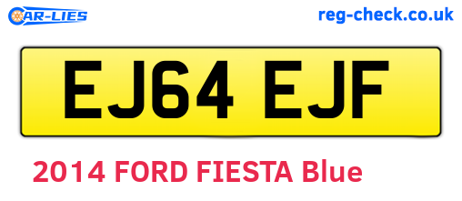 EJ64EJF are the vehicle registration plates.