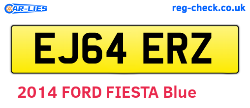 EJ64ERZ are the vehicle registration plates.