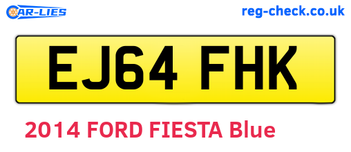 EJ64FHK are the vehicle registration plates.