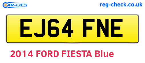 EJ64FNE are the vehicle registration plates.