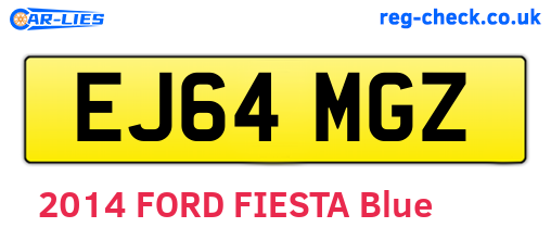 EJ64MGZ are the vehicle registration plates.