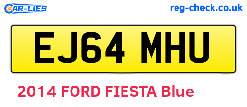EJ64MHU are the vehicle registration plates.