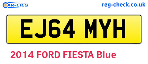 EJ64MYH are the vehicle registration plates.