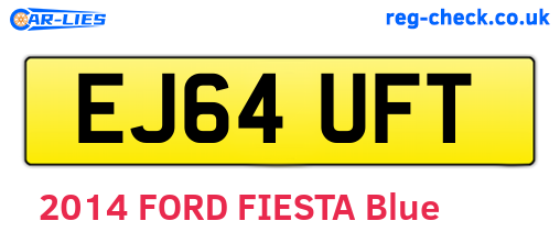 EJ64UFT are the vehicle registration plates.