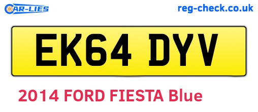 EK64DYV are the vehicle registration plates.