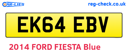 EK64EBV are the vehicle registration plates.