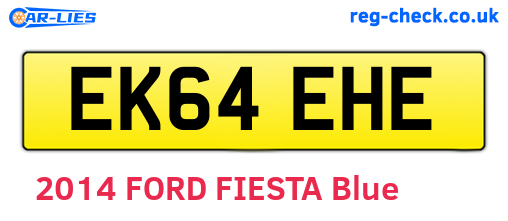 EK64EHE are the vehicle registration plates.