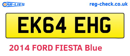 EK64EHG are the vehicle registration plates.