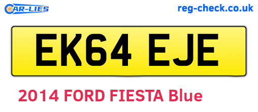 EK64EJE are the vehicle registration plates.