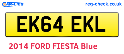 EK64EKL are the vehicle registration plates.