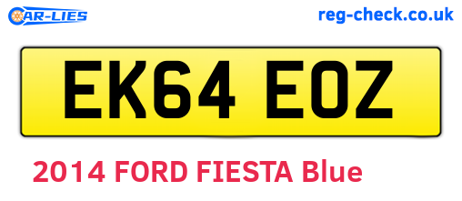 EK64EOZ are the vehicle registration plates.