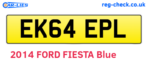 EK64EPL are the vehicle registration plates.