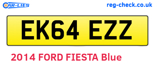 EK64EZZ are the vehicle registration plates.