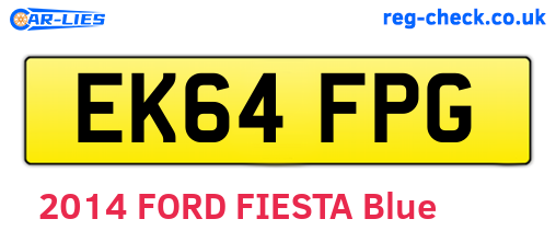 EK64FPG are the vehicle registration plates.