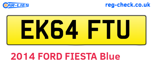 EK64FTU are the vehicle registration plates.