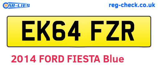 EK64FZR are the vehicle registration plates.