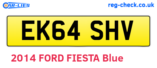 EK64SHV are the vehicle registration plates.