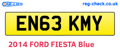 EN63KMY are the vehicle registration plates.