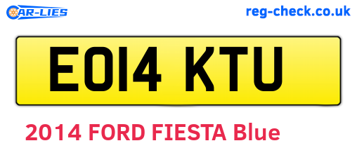 EO14KTU are the vehicle registration plates.