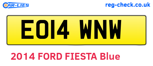 EO14WNW are the vehicle registration plates.