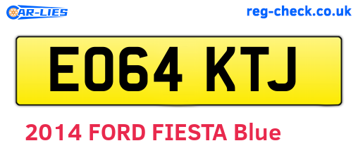 EO64KTJ are the vehicle registration plates.