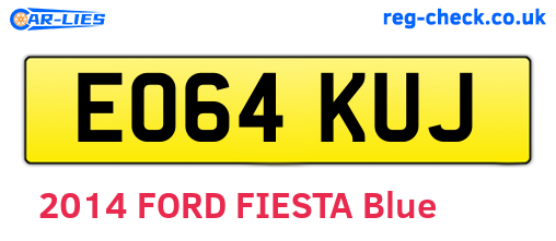 EO64KUJ are the vehicle registration plates.