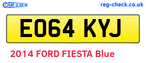EO64KYJ are the vehicle registration plates.