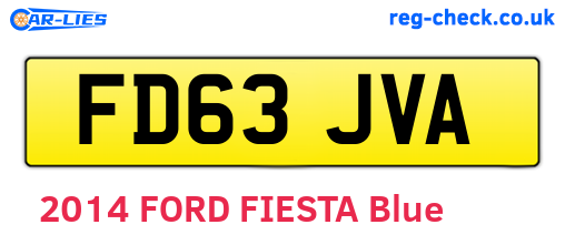 FD63JVA are the vehicle registration plates.