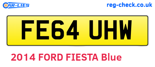 FE64UHW are the vehicle registration plates.