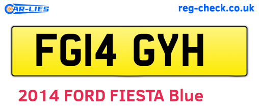 FG14GYH are the vehicle registration plates.