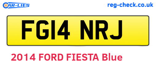 FG14NRJ are the vehicle registration plates.