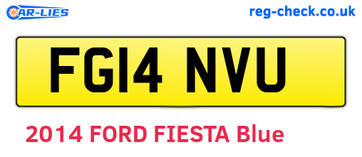 FG14NVU are the vehicle registration plates.