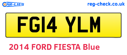 FG14YLM are the vehicle registration plates.