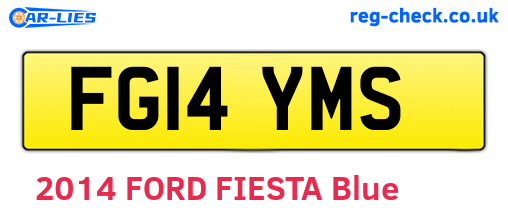 FG14YMS are the vehicle registration plates.