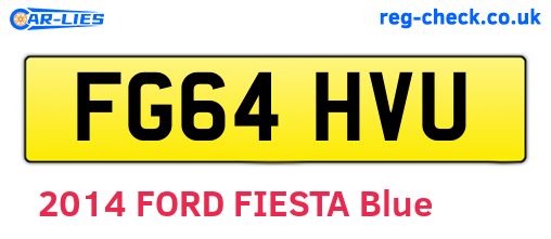 FG64HVU are the vehicle registration plates.