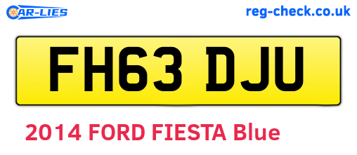 FH63DJU are the vehicle registration plates.